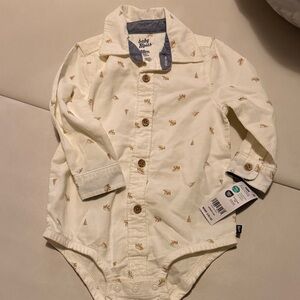 Baby Bgosh Bear Corduroy Bodysuit NWT 18M